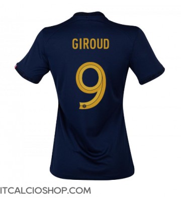 Francia Olivier Giroud #9 Prima Maglia Femmina Mondiali 2022 Manica Corta